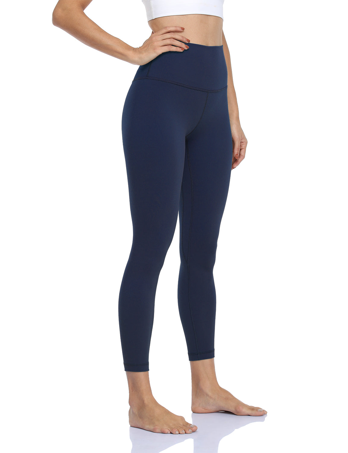 HeyNuts Essential 7/8 Leggings High Waisted Yoga Pants for Women, Soft  Workout Pants Compression Leggings with Inner Pockets Cassis_25'' S(4/6) :  Buy Online at Best Price in KSA - Souq is now