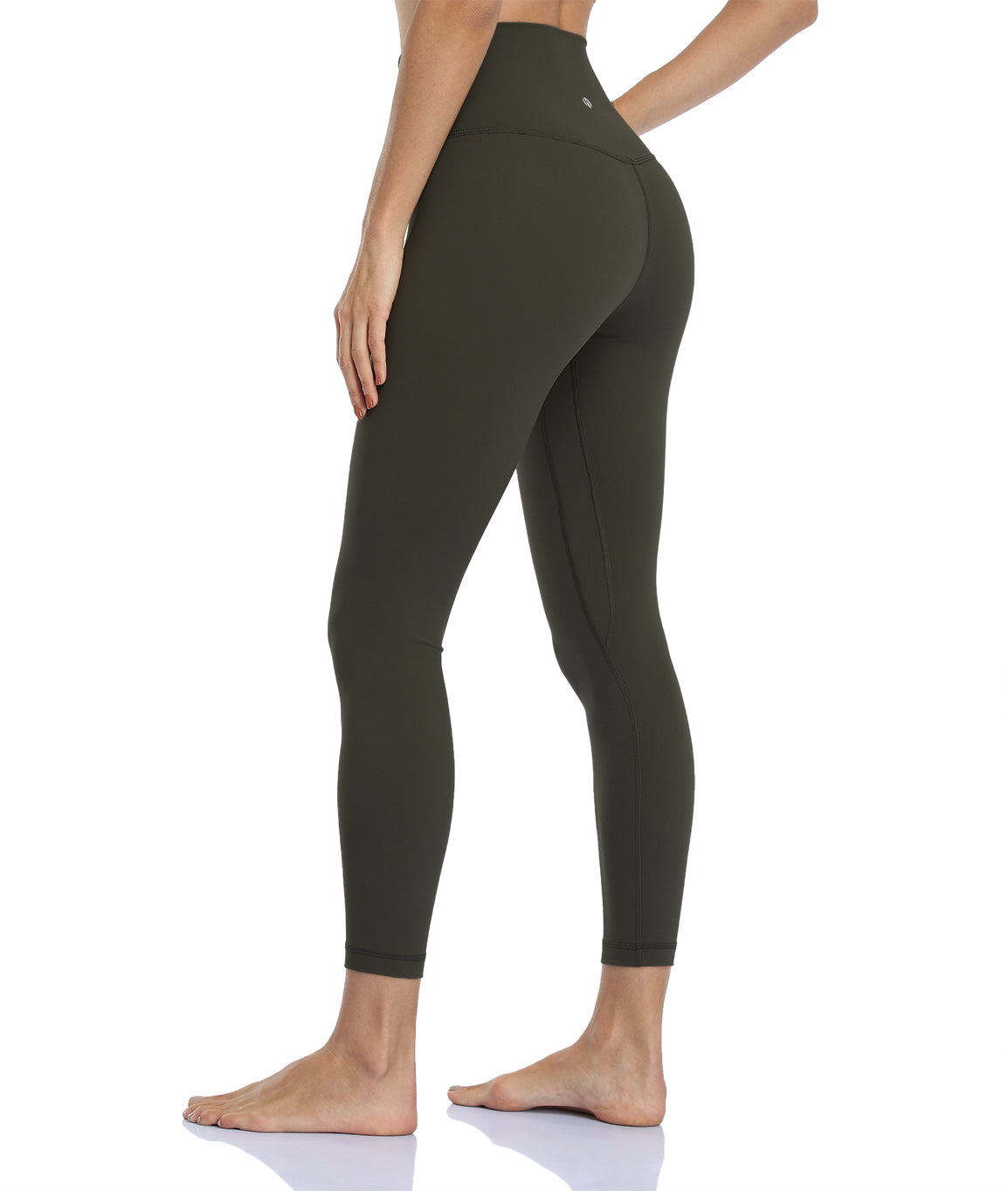  HeyNuts Essential High Waisted Yoga Leggings For Tall Women,  Buttery Soft Full Length Workout Pants 28 Java Coffee XS