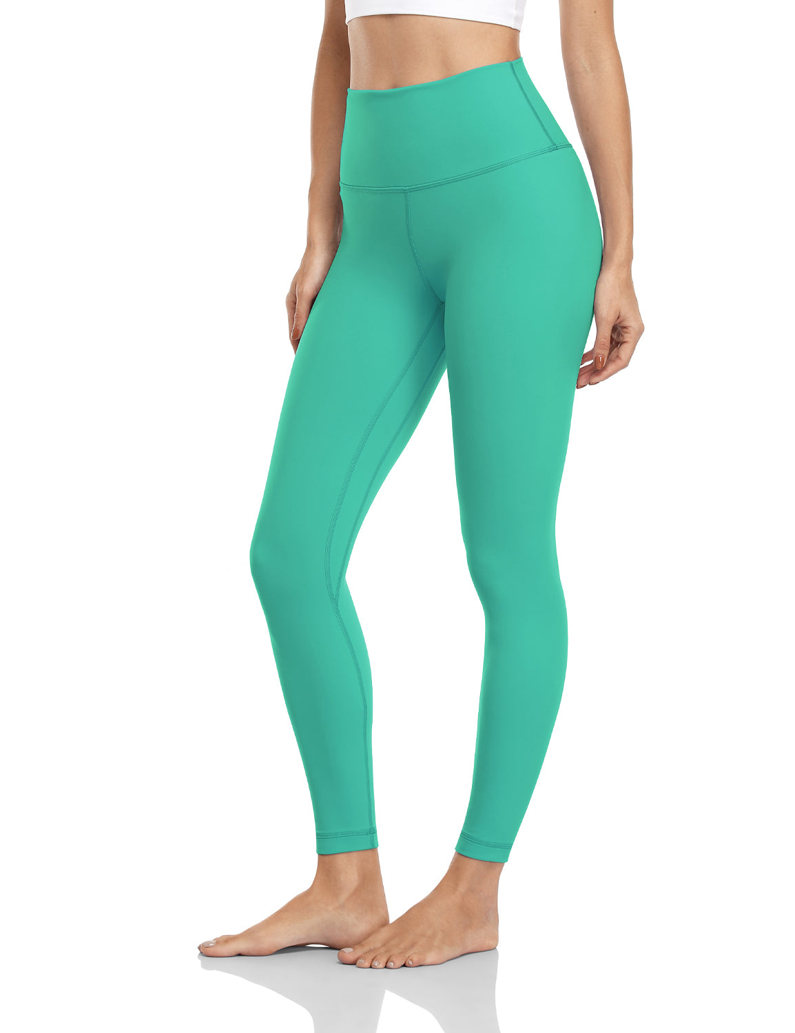 HeyNuts Essential High Waisted Yoga Leggings For Tall Women,  Buttery Soft Full Length Workout Pants 28 Sapphire Blue XS