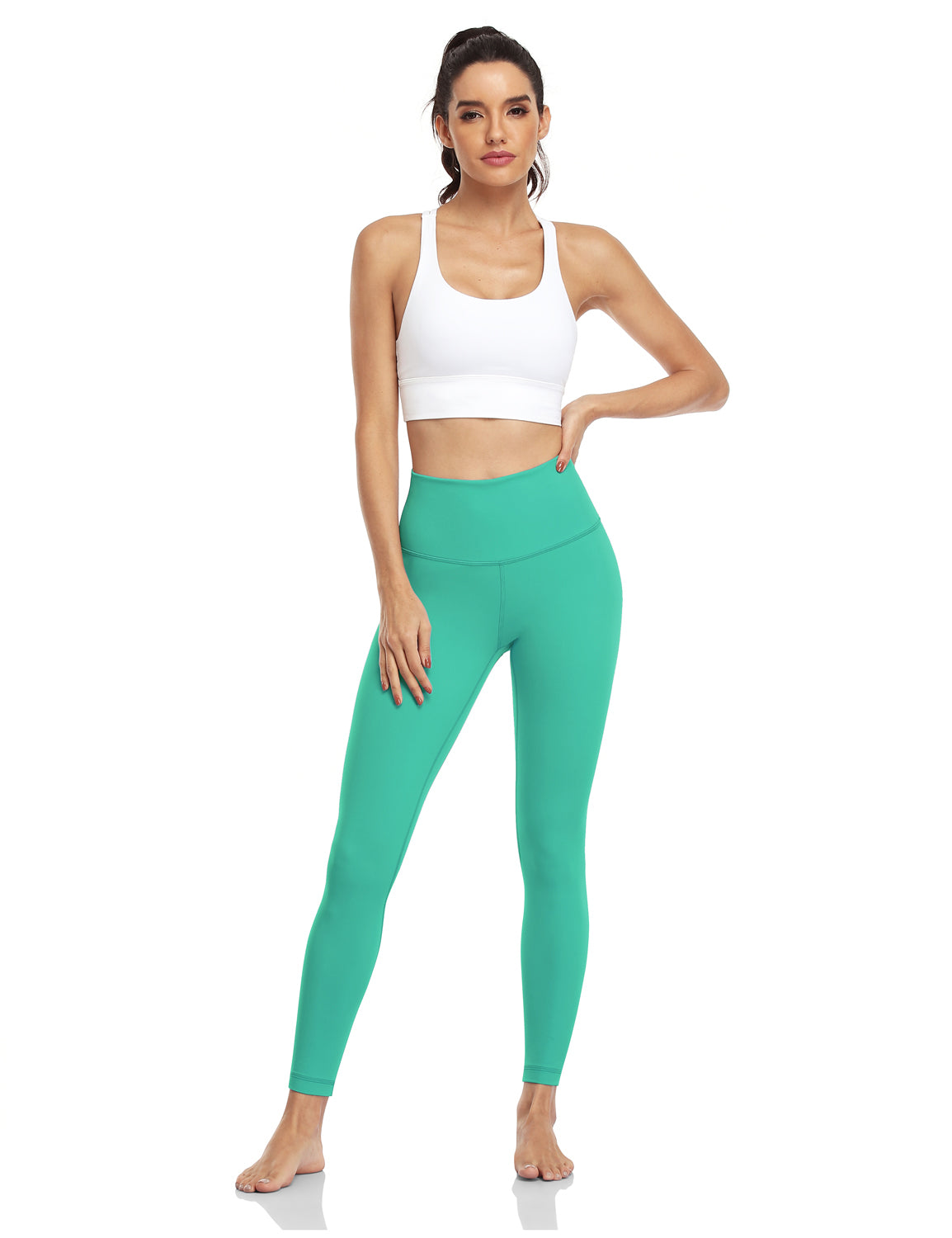 Buy HeyNuts Essential 7/8 Leggings with Side Pockets for Women, High  Waisted Compression Workout Yoga Pants 25'' Online at desertcartZimbabwe