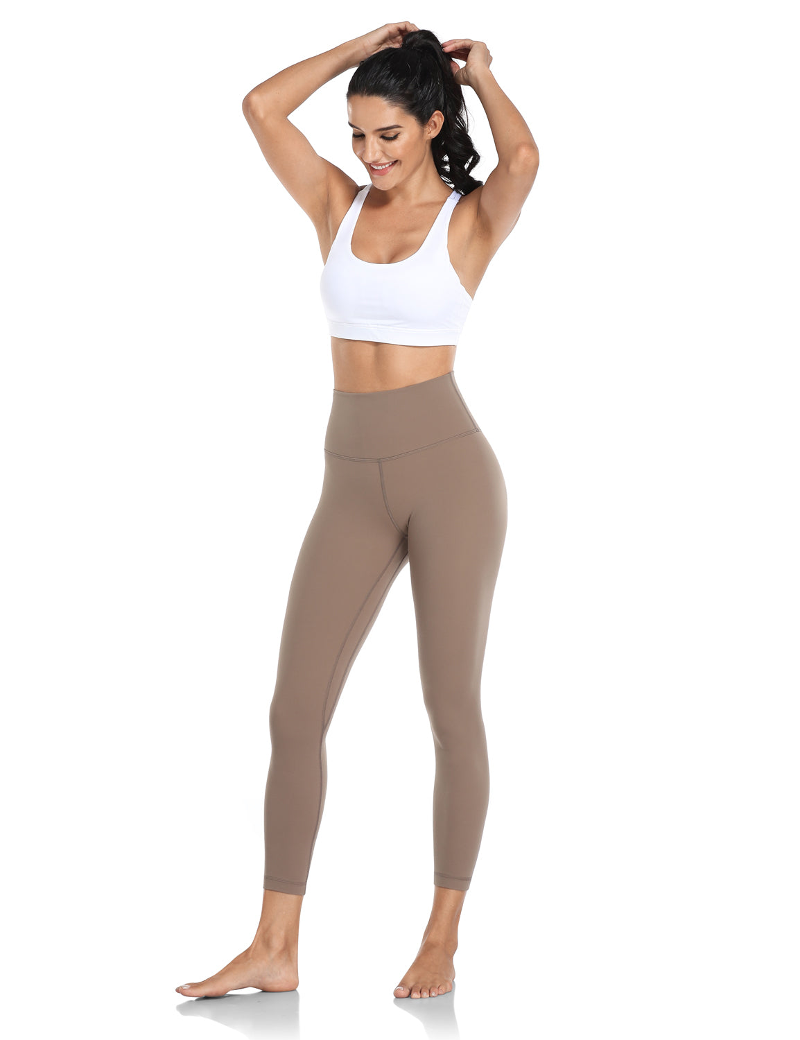 HeyNuts Essential 7/8 Leggings, Buttery Soft Yoga Pants Tummy Control  Workout Pants 25'', Black, S price in UAE,  UAE