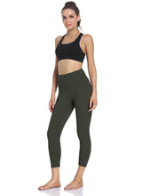 Load image into Gallery viewer, Capris Leggings Dark Olive
