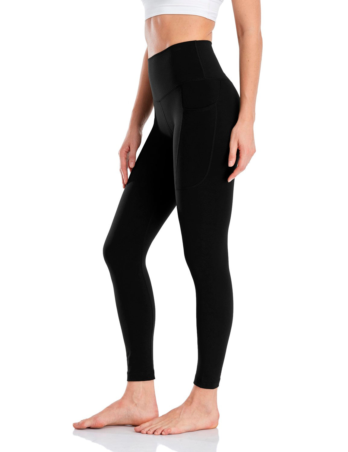 HeyNuts Essential High Waisted Yoga Leggings for Tall Women Buttery Soft  Full