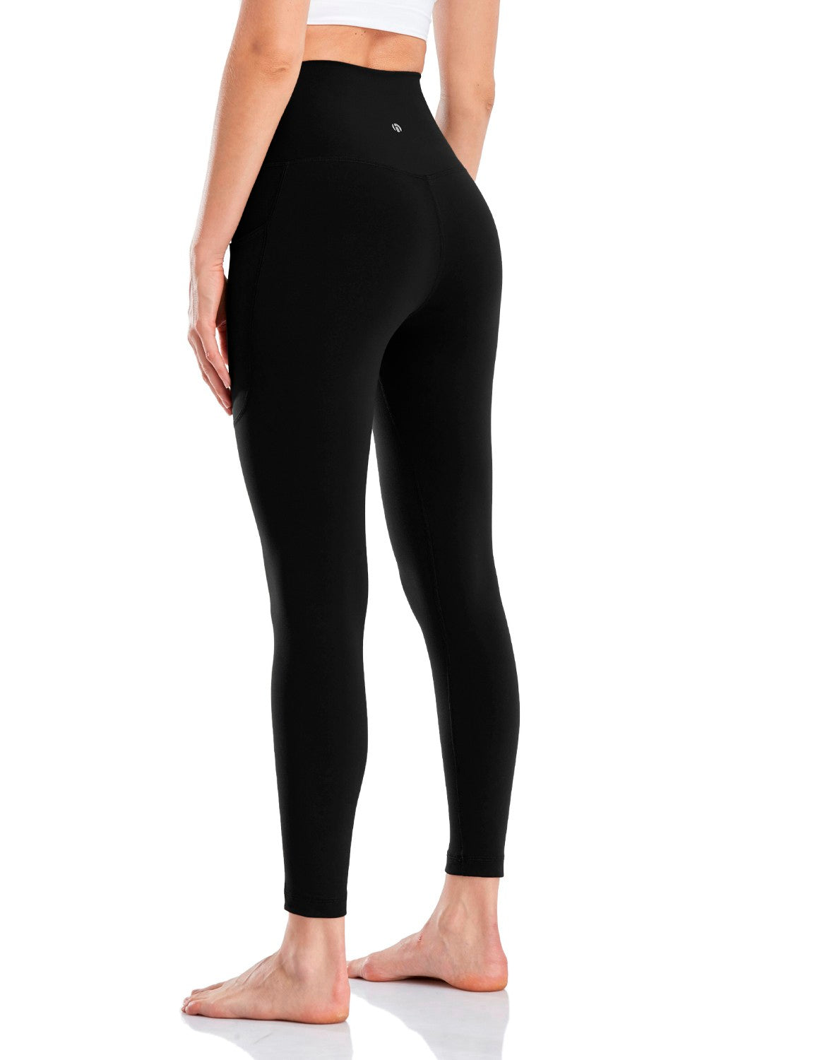  HeyNuts Leggings with Pockets for Women, High Waisted 7/8  Leggings Tummy Control Compression Workout Buttery Soft Pants 25'' Black  XXS(00) : Clothing, Shoes & Jewelry