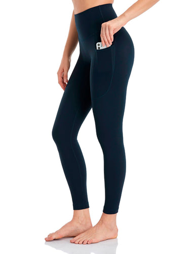 HeyNuts Hawthorn Athletic Women's High Waisted Yoga Leggings, Buttery Soft  Workout Pants Compression 7/8 Leggings with Inner Pockets Midnight  Navy_25'' Small