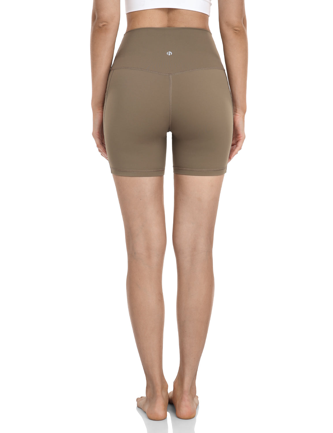 HeyNuts Essential Yoga Shorts 6'' Biker Shorts with Side Pockets
